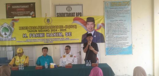 Reses Persidangan Ke-III Tahun 2025 Ketua DPRD Provinsi Banten H.Fahmi Hakim SE Gelar Reses di Desa Ranjeng