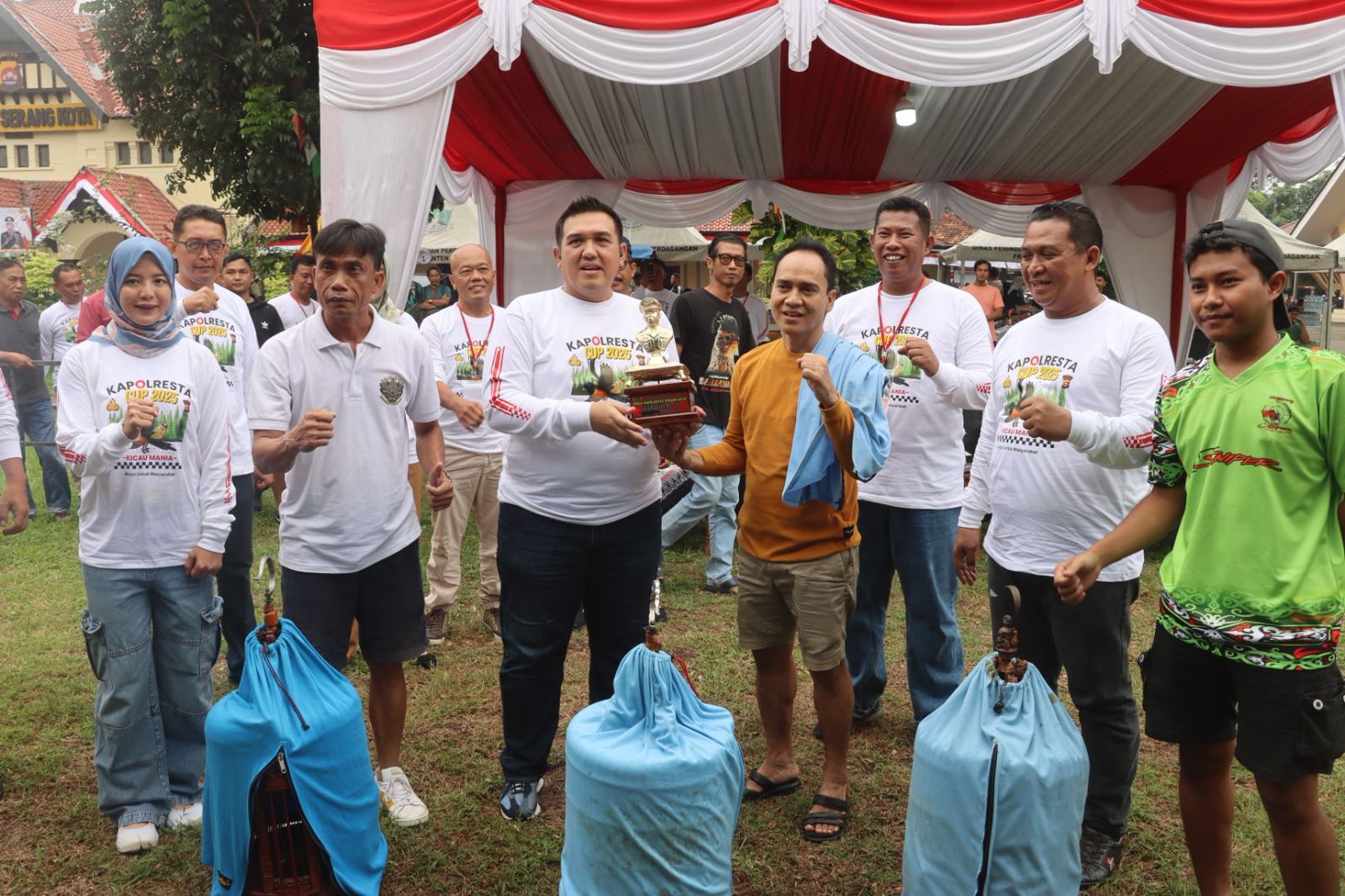 Lomba Burung Berkicau Piala Kapolresta Serkot Meriahkan HUT Bhayangkara ke-79