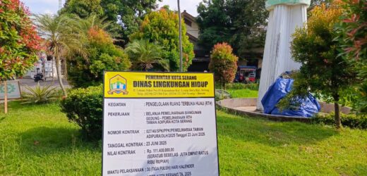 Pemeliharaan RTH Taman Adipura Kota Serang Diduga Kelebihan Anggaran