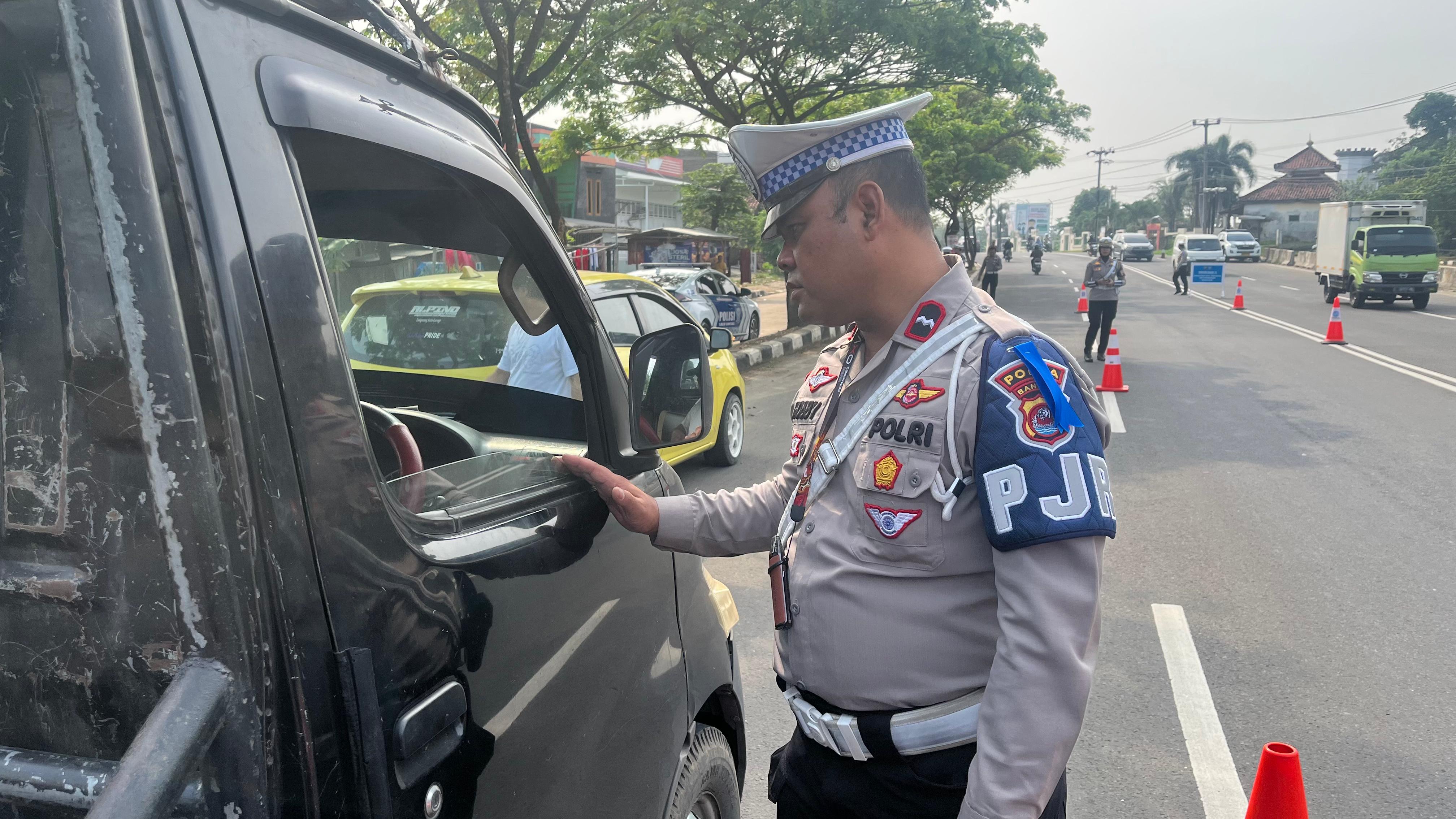 Puluhan Pengendara Terjaring Ops Patuh Maung 2025 Yang Dilaksanakan Ditlantas Polda Banten Di Hari ke 4