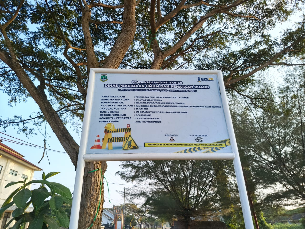 Pekerjaan Rehabilitasi Ruas Jalan Warung Jaud – Kasemen  Tahap Pelaksanaan Harus Diawasi Semua Pihak