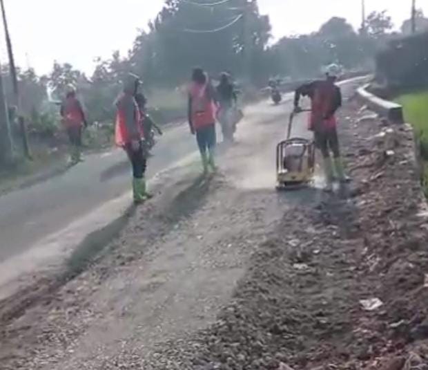 Pekerjaan Rehabilitasi Ruas Jalan Warung Jaud – Kasemen, Disoal LSM KPK- Nusantara Perwakilan Banten