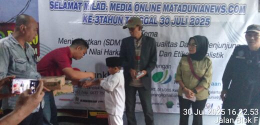 Media Matadunianews Rayakan Milad ke-3, Sekaligus Santuni Anak Yatim dan Pererat Silaturahmi Dengan Jurnalis