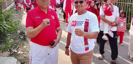 Semarak HUT Ke 80 Kemerdekaan RI Kelurahan Bendung Kecamatan Kasemen Gelar Jalan Santai Dan Senam