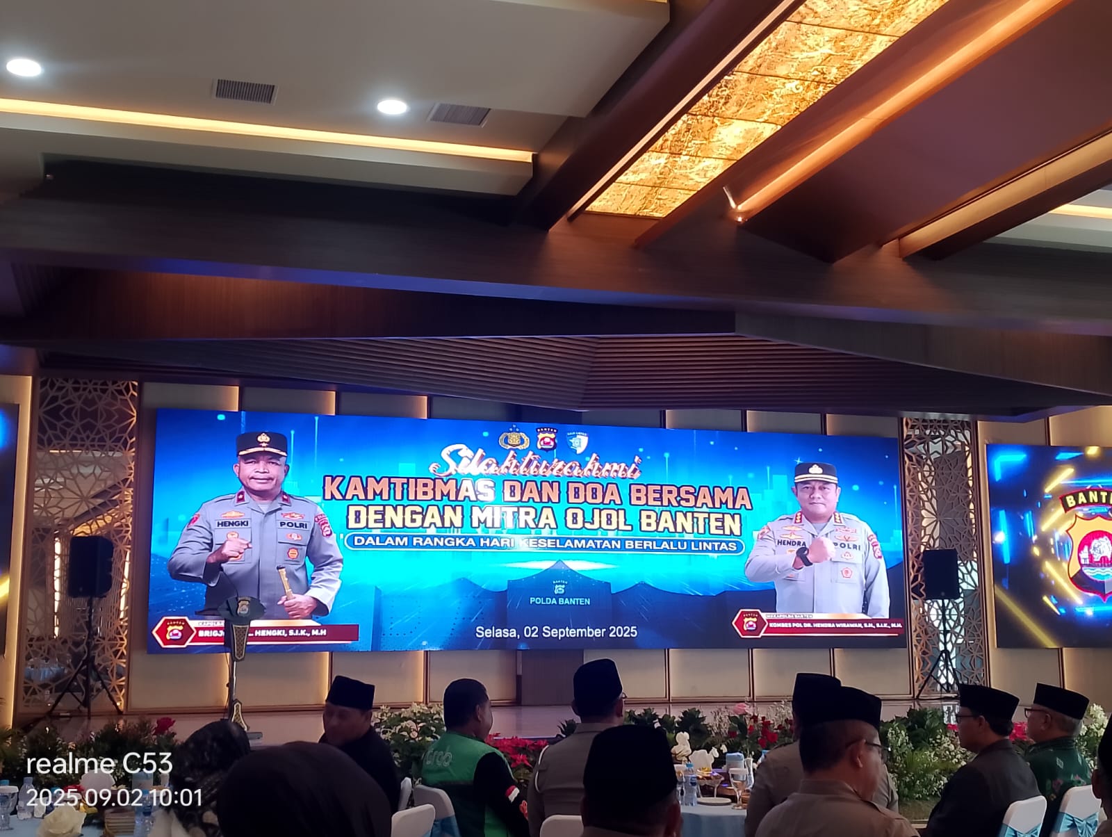 Silaturahmi Kamtibmas & Doa Bersama Mitra Ojol Warnai Hari Keselamatan Berlalu Lintas di Polda Banten