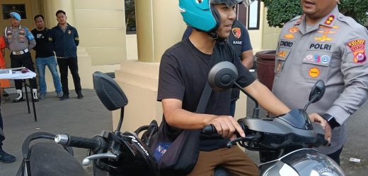 Kapolres Serang Banten Kembalikan Motor Hasil Curian, Pemilik Sumringah