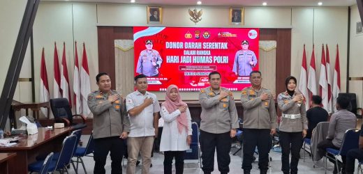 Humas Polresta Serang Kota Gelar Donor Darah Serentak dalam Rangka Hari Jadi Humas Polri ke-74