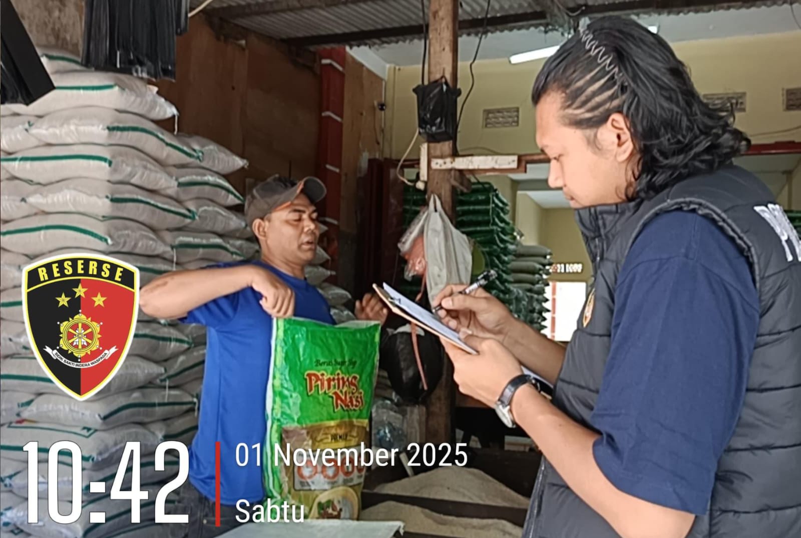 Tekan Inflasi, Polres dan Disperindag Cilegon Terus Pastikan Harga Beras Tetap Stabil