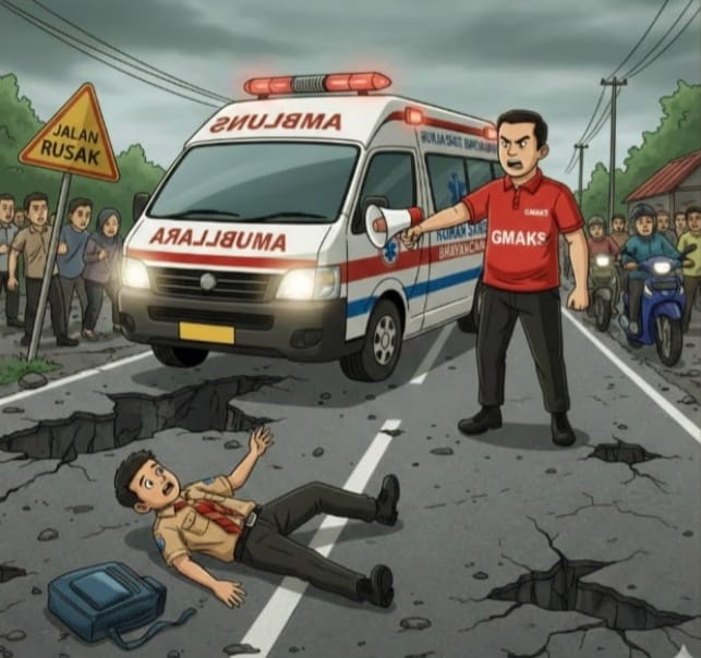 Diduga Merenggut Nyawa Akibat Jalan Rusak Di Wilayah Gardu Tanjak Pandeglang