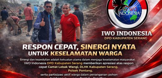 RESPON CEPAT PENANGANAN POHON TUMBANG DI LEBAK WANGI, IWO INDONESIA APRESIASI SINERGI LINTAS SEKTOR