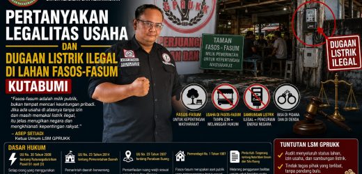 LSM GPRUKK Pertanyakan Legalitas Usaha dan Dugaan Listrik Ilegal di Lahan Fasos-Fasum Kutabumi