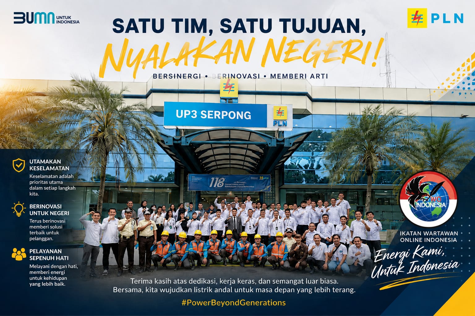 DPW Provinsi Banten Ikatan Wartawan Online Indonesia (IWO-I) Apresiasi Semangat dan Dedikasi PLN UP3 Serpong