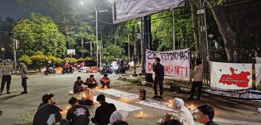 Unras Mahasiswa Aliansi BEM Serang Raya Menyoroti 28 Tahun Reformasi, Semakin Luasnya Peran Militer di Ruang Sipil