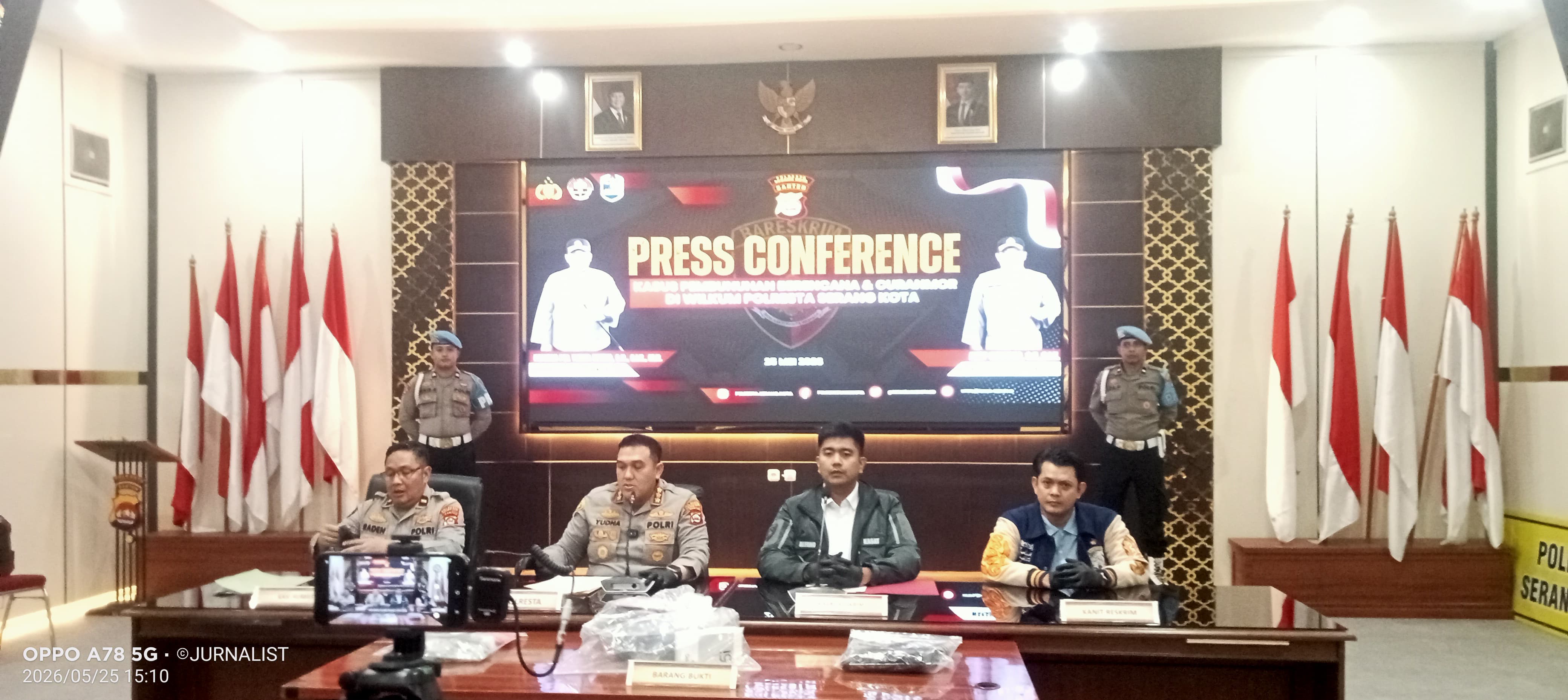 Polresta serang kota satreskrim berhasil ungkap kasus pembunuhan berencana di cipocok