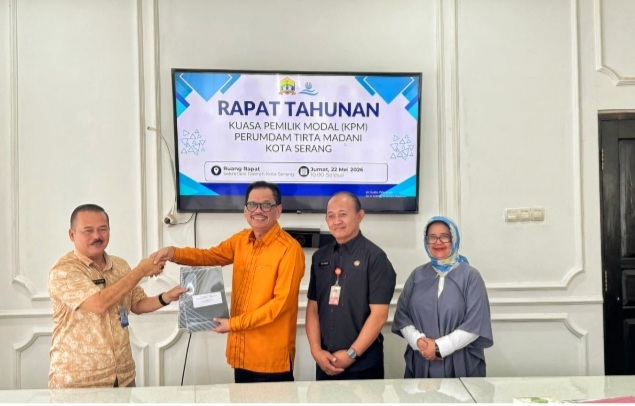 Perumdam Tirta Madani Kota Serang Raih WTP yang ke-7 Kali Berturut-turut.