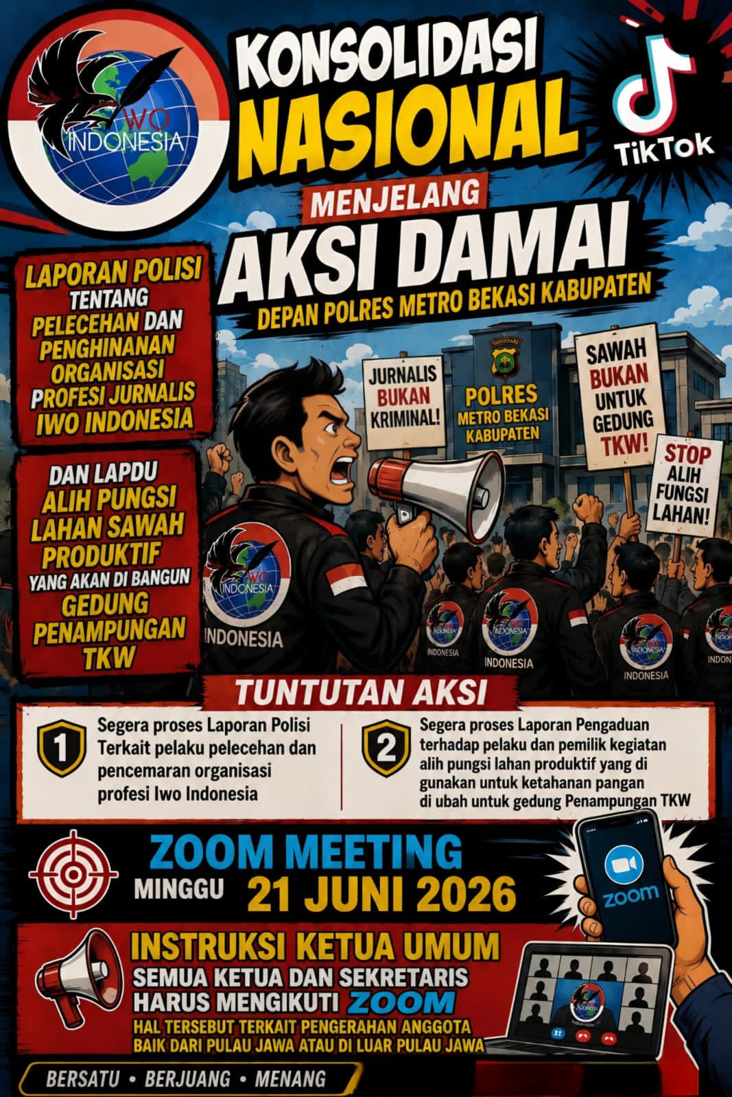 IWO Indonesia Gelar Konsolidasi Nasional dan Persiapan Aksi Damai di Polres Metro Bekasi Kabupaten