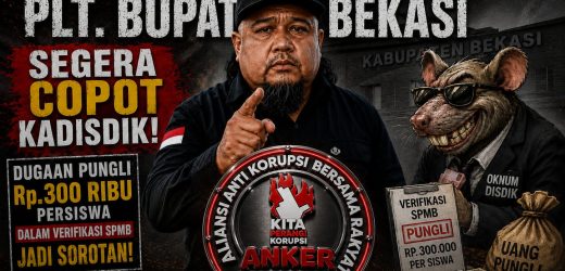 ANKER tantang nyali Plt. Bupati Bekasi Segera Copot Kadisdik, Dugaan Pungli Rp. 300 Ribu persiswa dalam Verifikasi SPMB Jadi Sorotan