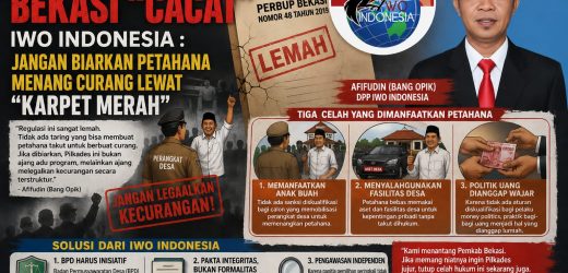 Regulasi Pilkades Bekasi “Cacat”, IWO Indonesia : Jangan Biarkan Petahana Menang Curang Lewat “Karpet Merah”