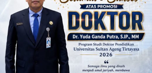 Resmi Sandang Gelar Doktor, Pembina DPW IWO Indonesia Dr. Yuda Ganda Putra Tegaskan Pentingnya Pers Berbasis Ilmu Pengetahuan dan Integritas
